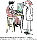 I invented a new program that measures the Ego of a person and divides it by his or her true Intelligence.