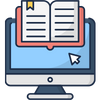 a book on top of  a monitor