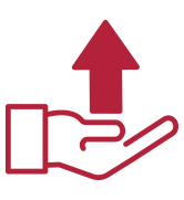icon of hand holding arrow pointing up