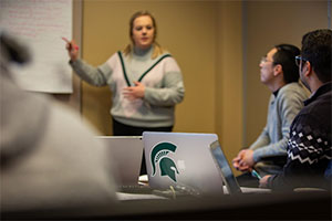 Presenter at a workshop