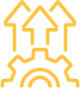 icon: cog with arrows pointing upward from it