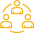 icon: 3 people connected in a circle