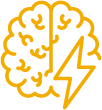 icon: brain with a lightning bolt