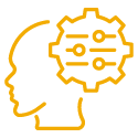icon: head with cog at back