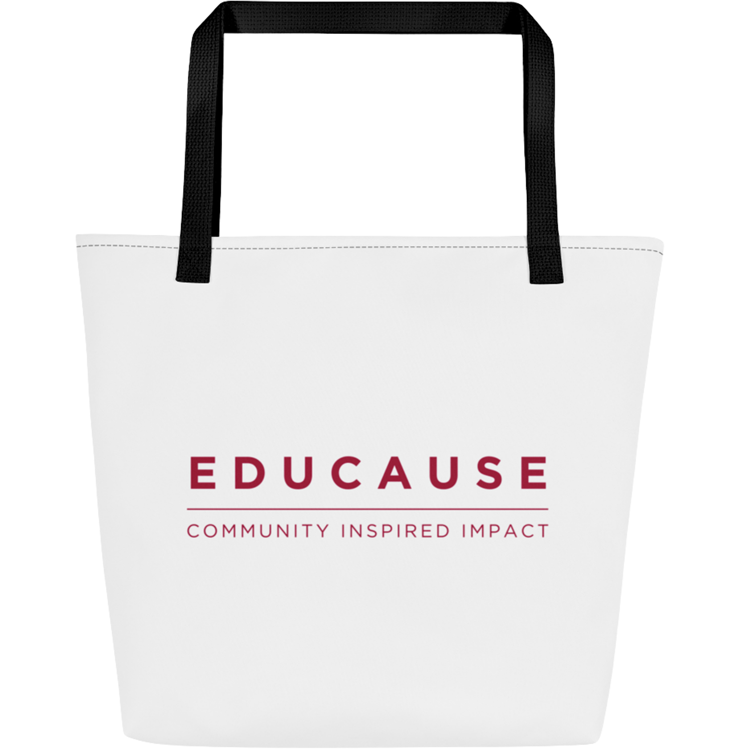 Tote bag that says EDUCAUSE | Community Inspired Impact