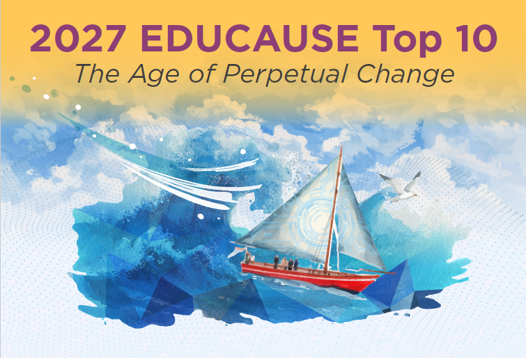 Preview of the 2027 EDUCAUSE Top 10 infographic