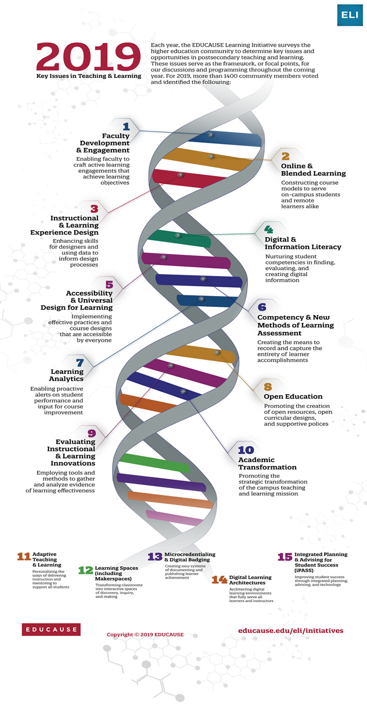 2019 Key Issues in Teaching and Learning Infographic